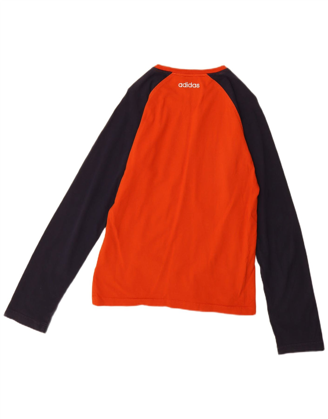 ADIDAS Top grafico da uomo a maniche lunghe piccolo in cotone color block arancione
