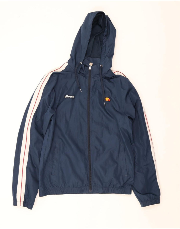 Giacca antipioggia da uomo con cappuccio Ellesse UK 42 XL Poliestere color block blu