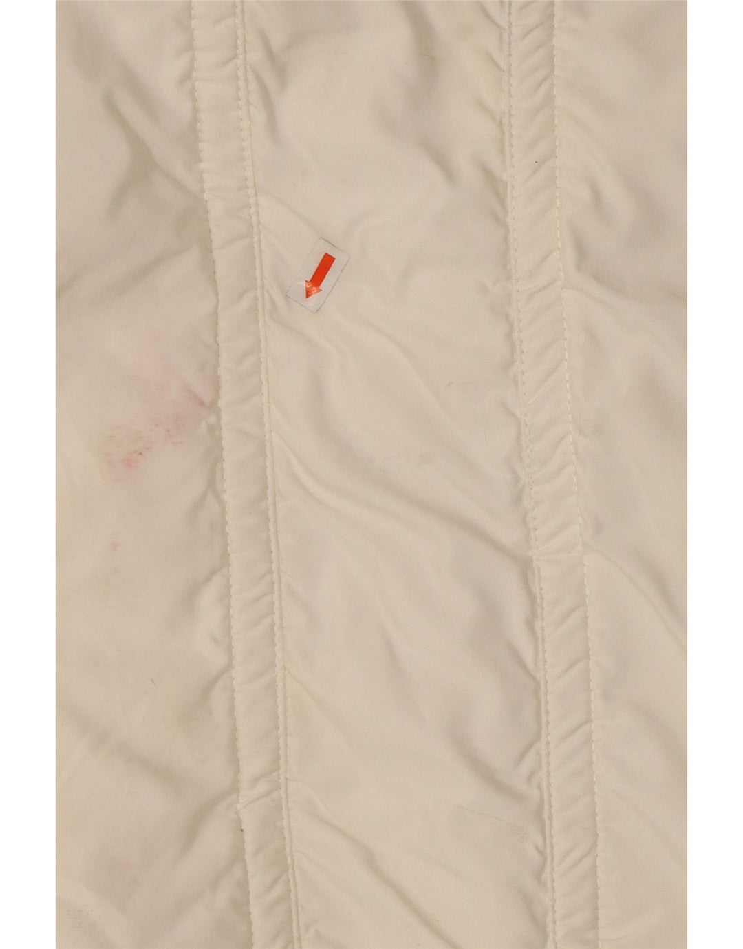 Gilet imbottito vintage da uomo vestibilità ampia UK 38 poliestere bianco medio