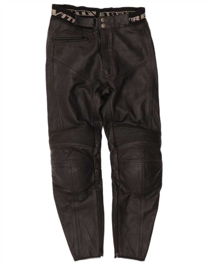Pantaloni da motociclista in pelle da uomo Rev'it IT 48 Medium W30 L29 Pelle nera