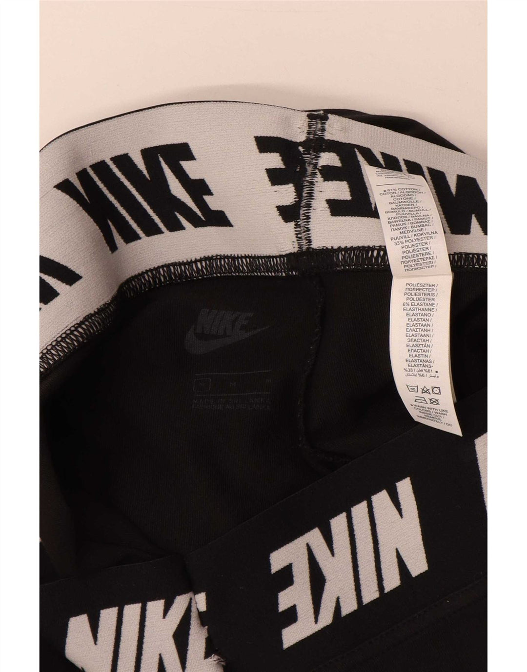 Leggings grafici da donna Nike UK 12 cotone medio nero