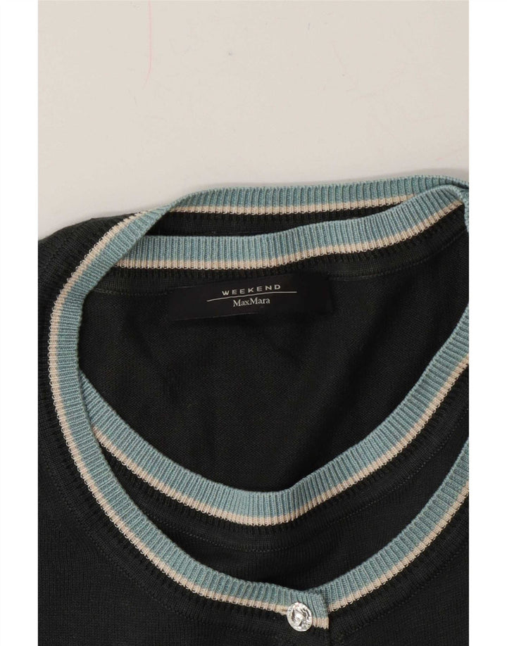 Maglione cardigan da fine settimana da donna Max Mara UK 16 grande verde