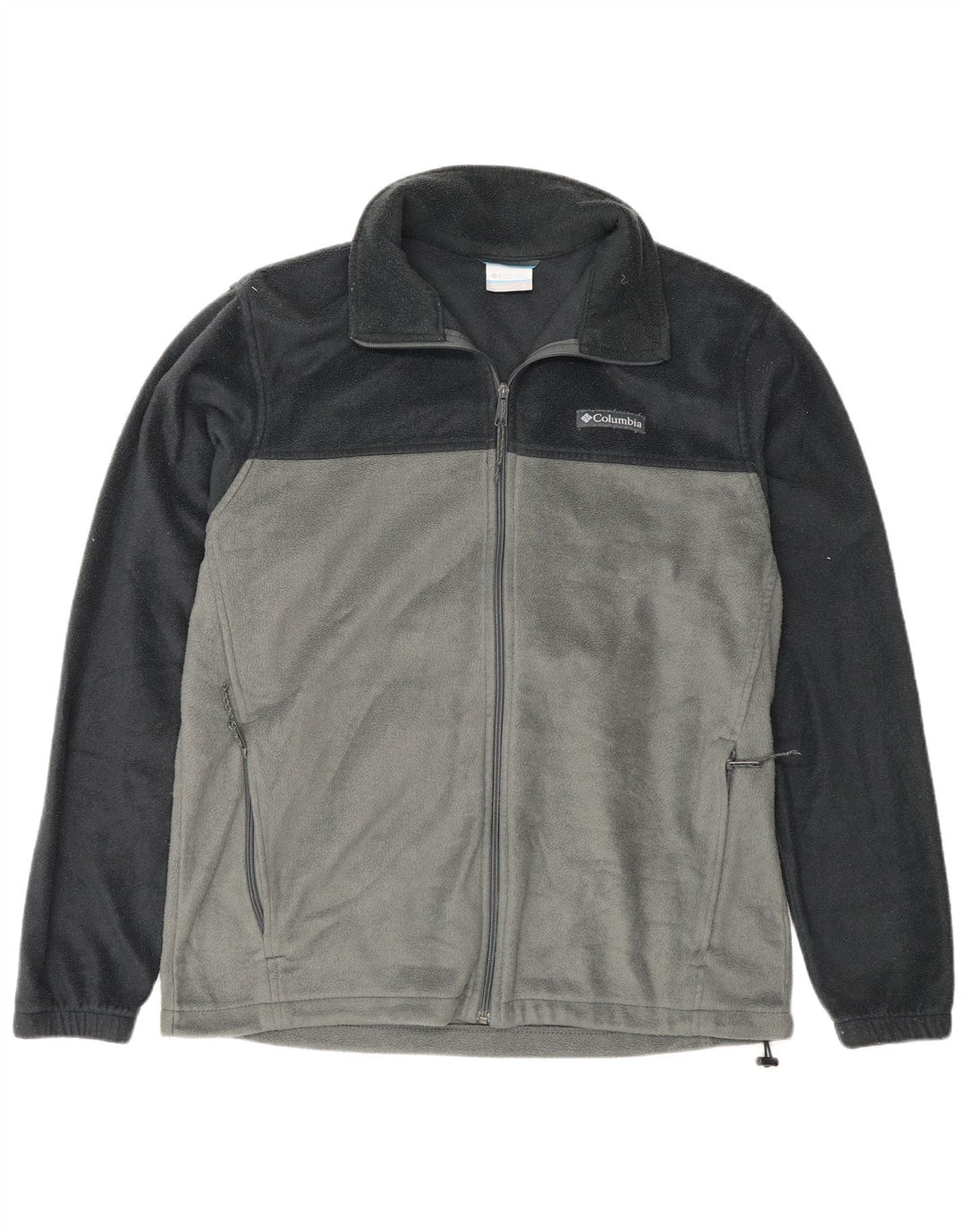 Giacca in pile da uomo Columbia UK 40 Large Grigio Colourblock Poliestere