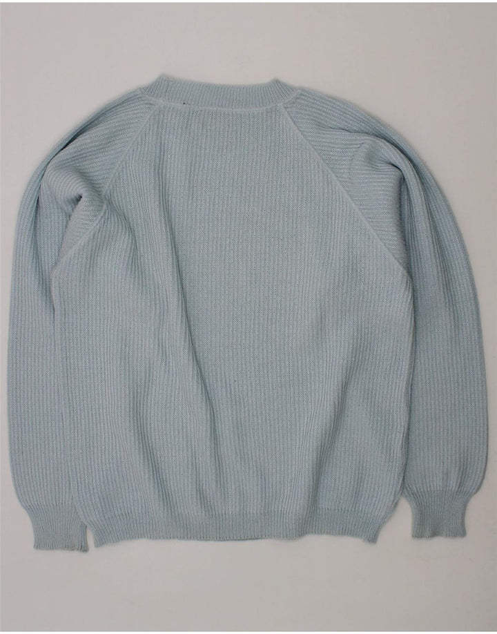 STEFANEL Boys Crew Neck Jumper Sweater 11-12 Years Blue Wool Vintage Stefanel and Second-Hand Stefanel from Messina Hembry 