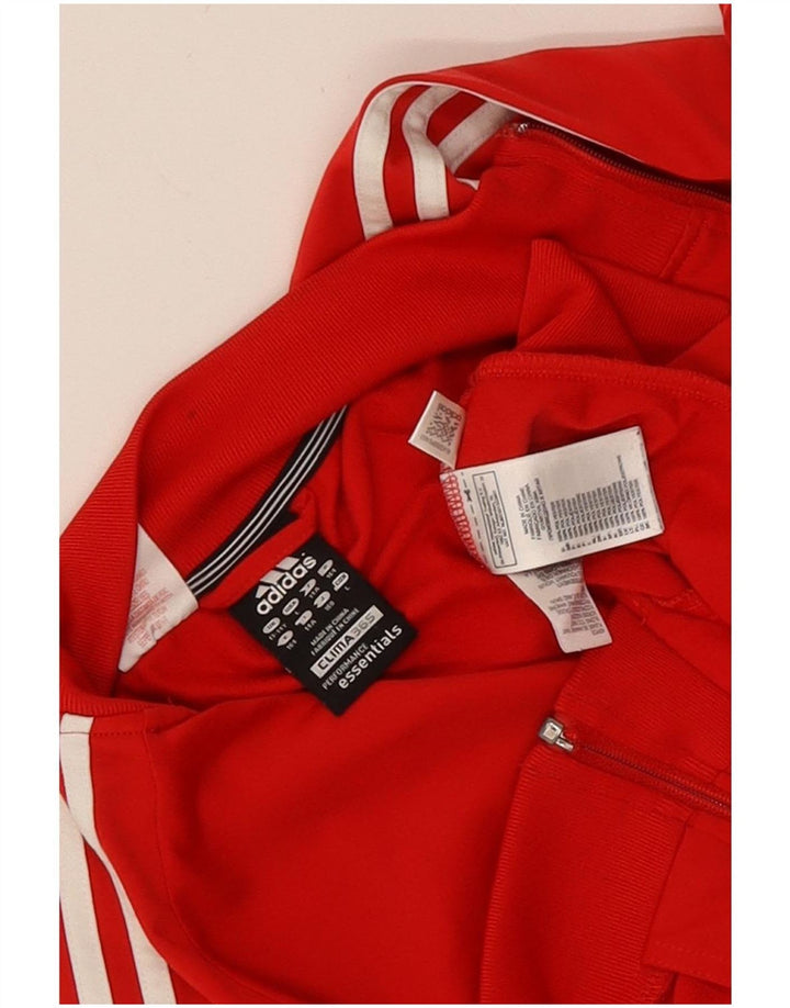 Giacca da tuta Adidas Clima 365 da ragazzo 13-14 anni in poliestere rosso
