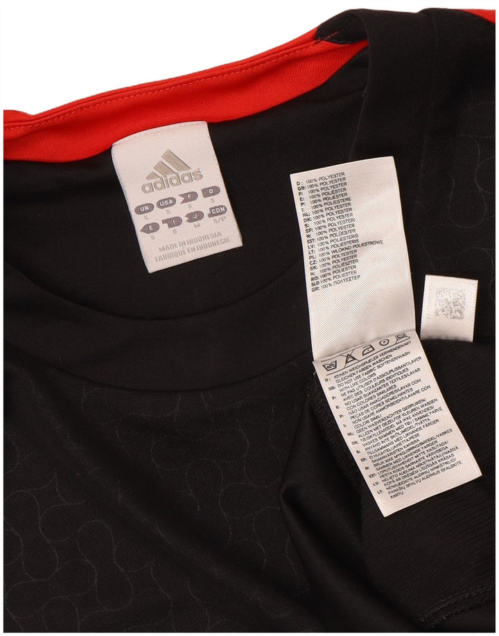 T-shirt da uomo Adidas Top Small nera in poliestere color block