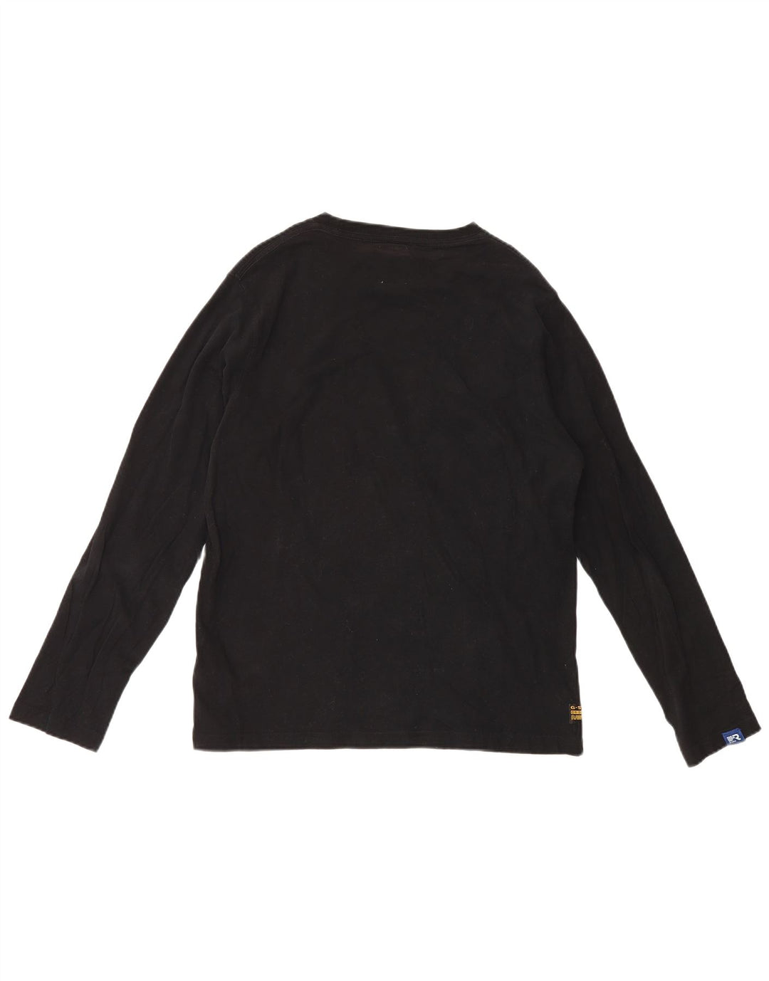 Top grafico da uomo G-Star a maniche lunghe in cotone nero grande