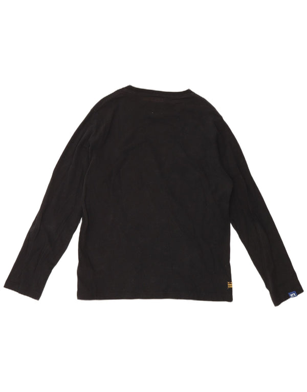 Top grafico da uomo G-Star a maniche lunghe in cotone nero grande