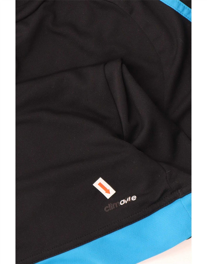 T-shirt Adidas Climalite da uomo Top in poliestere color block medio nero