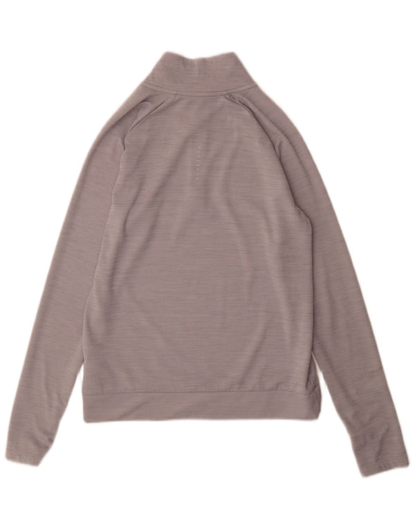 Top da tuta Nike da uomo con vestibilità regolare, collo con zip, XS, grigio, chiazzato, sportivo