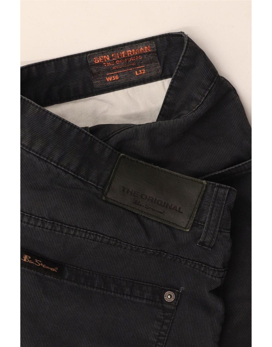 Pantaloni casual dritti da uomo BEN SHERMAN W36 L32 Grigi