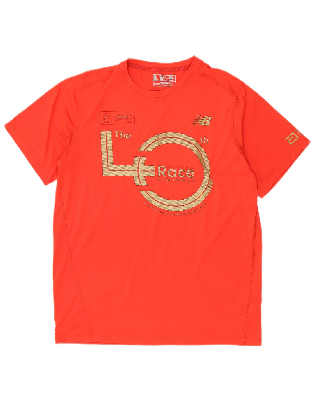 T-shirt grafica da uomo New Balance Top grande rosso in poliestere