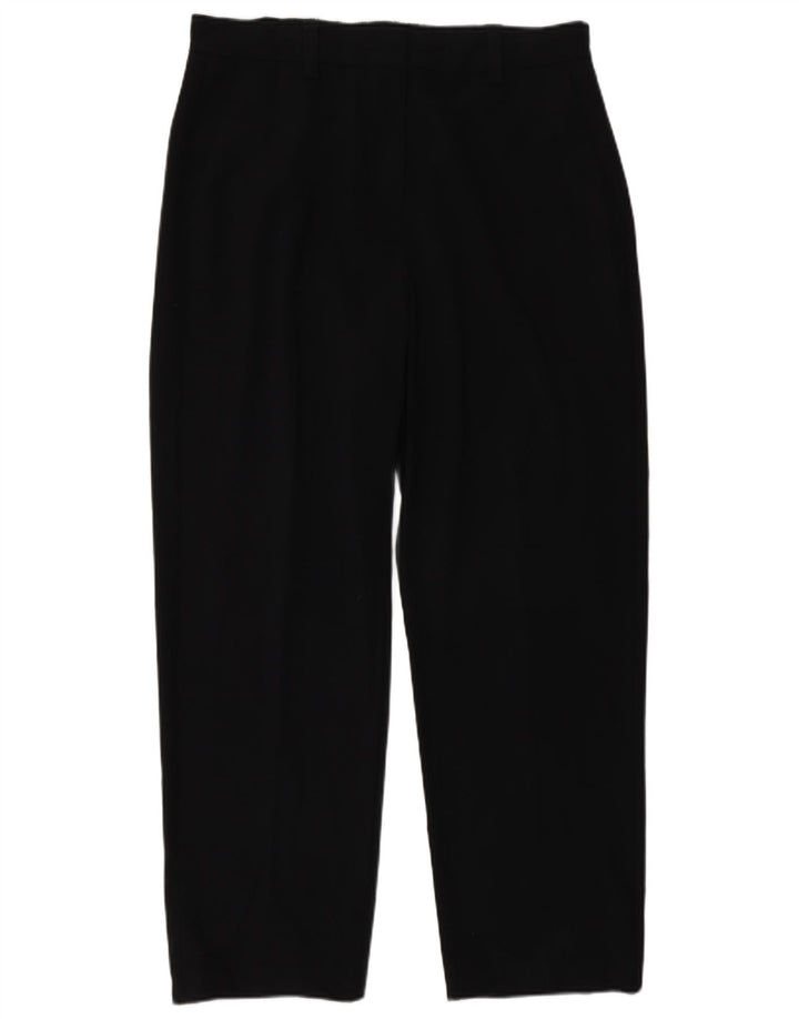 Pantaloni da abito regolari da donna Marks & Spencer UK 14 medi W32 L29 neri