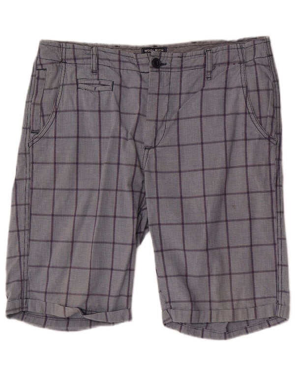 Pantaloncini chino da uomo Woolrich W32 a quadri blu medio