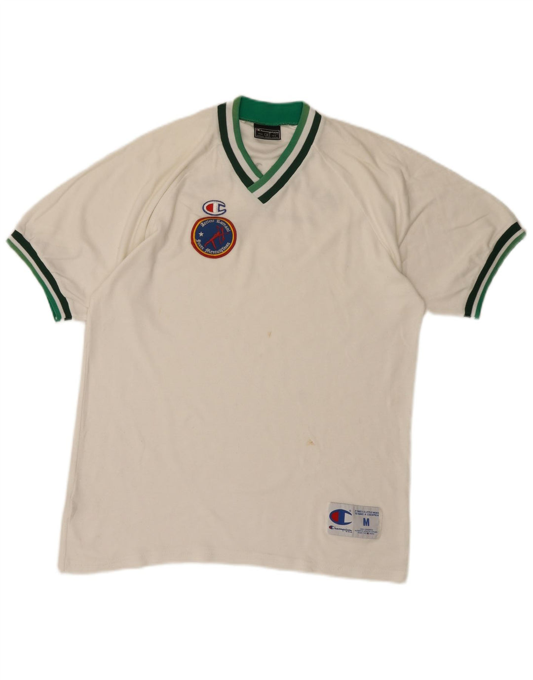 T-shirt grafica da uomo con grafica Champion Top in cotone bianco medio
