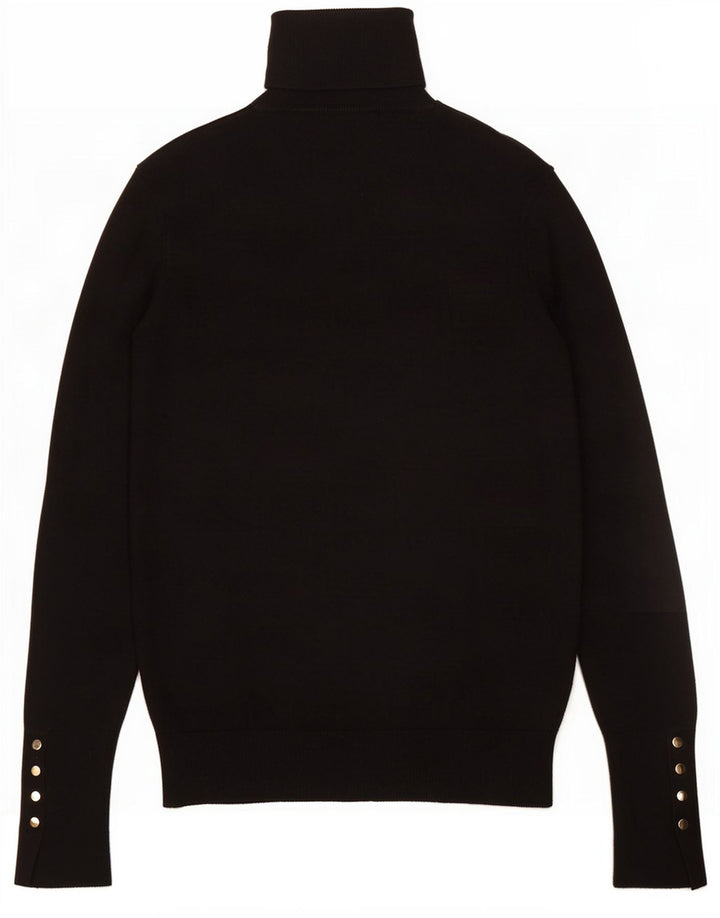 Maglione maglione a collo alto da donna Zara UK 14 grande nero