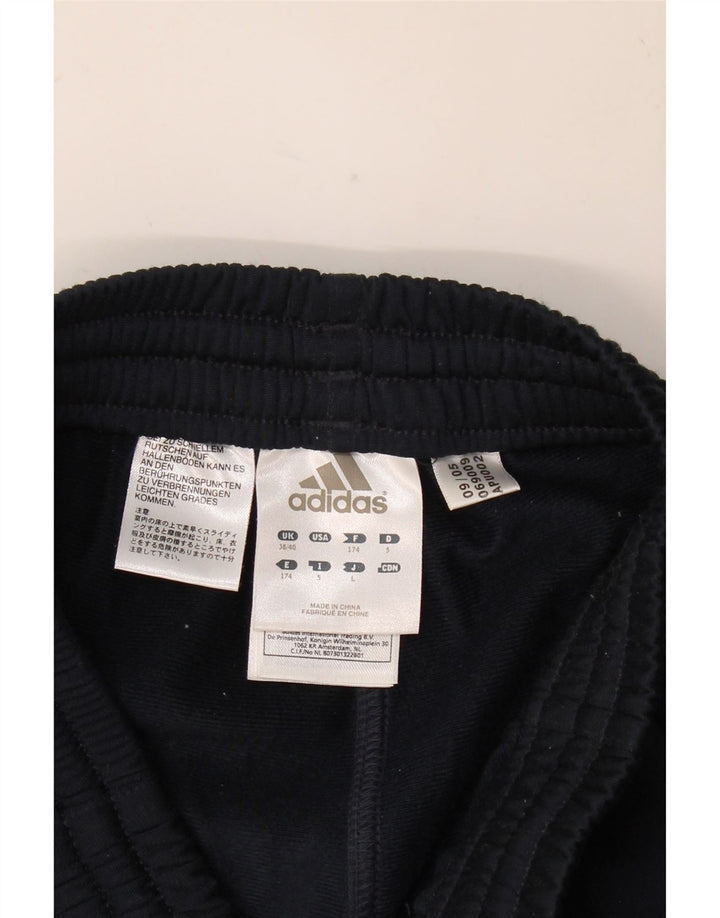 ADIDAS Mens Tracksuit Trousers Large Navy Blue Polyester