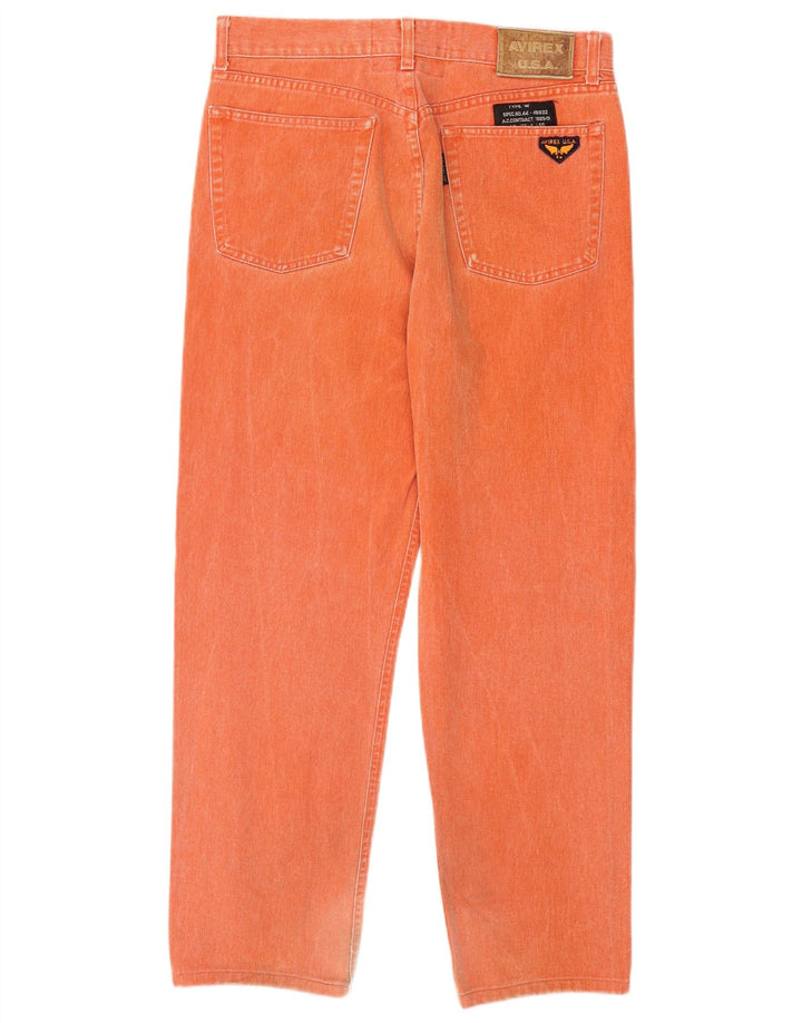 Jeans dritti da uomo Avirex W33 L29 cotone arancione