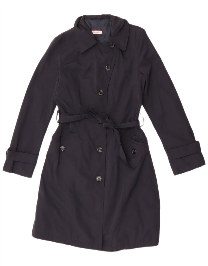 Trench da donna Max & Co. UK 8 Small Blu Navy in poliammide