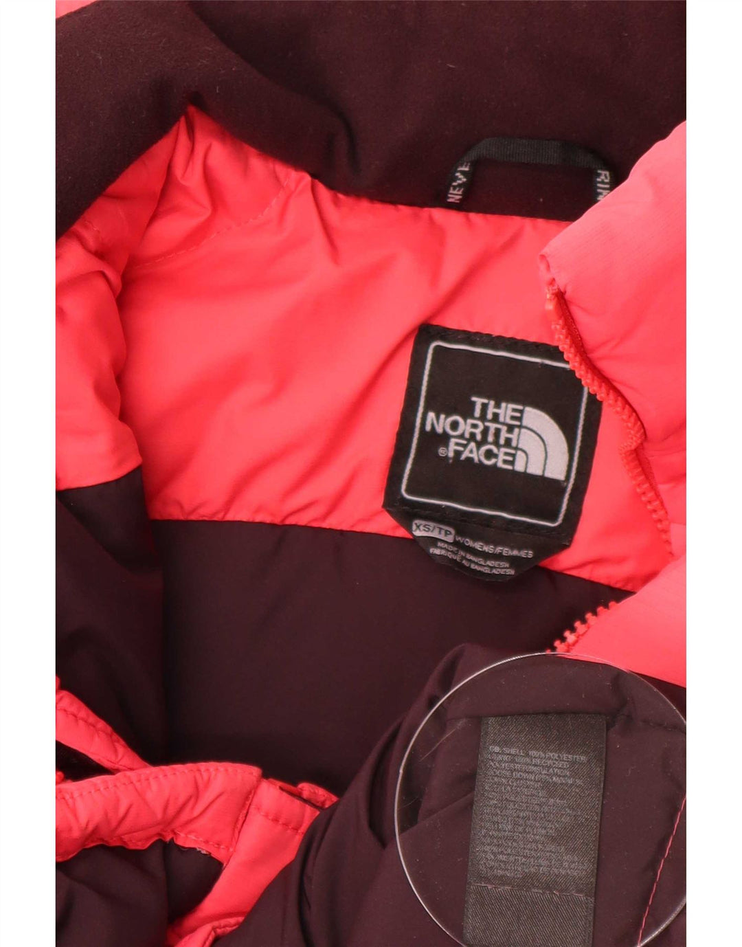 Gilet imbottito oversize da donna The North Face UK 6 XS poliestere rosa