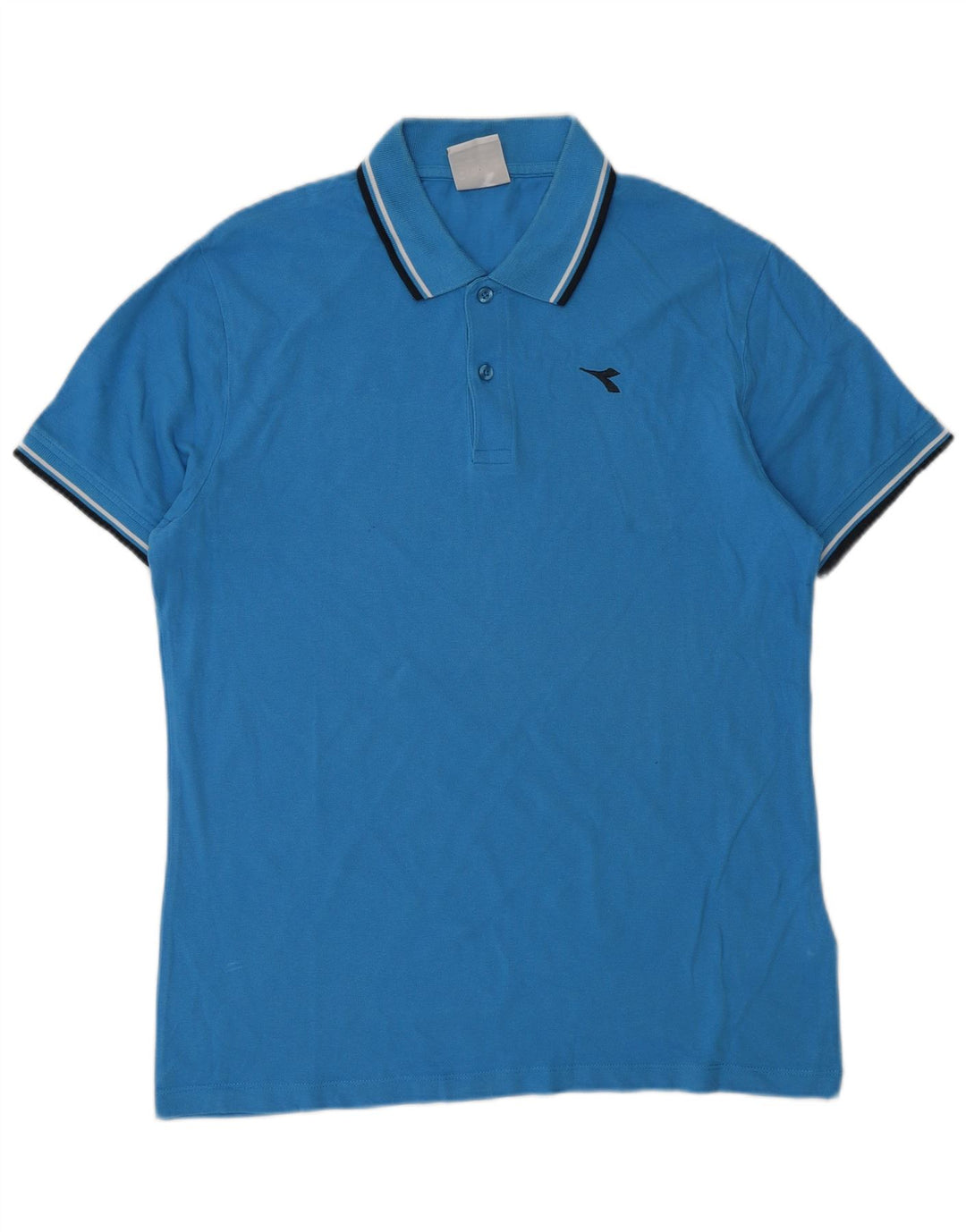 Polo Uomo Diadora Blu Medio in Cotone
