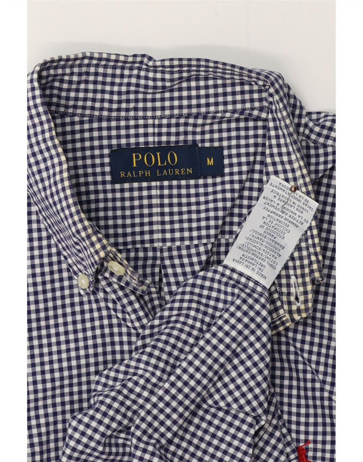 POLO RALPH LAUREN Camicia da uomo in cotone a quadretti blu navy medio