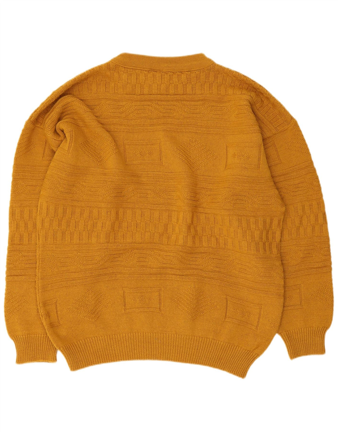 Maglione vintage da uomo con collo dolcevita IT 48/50 Giallo medio