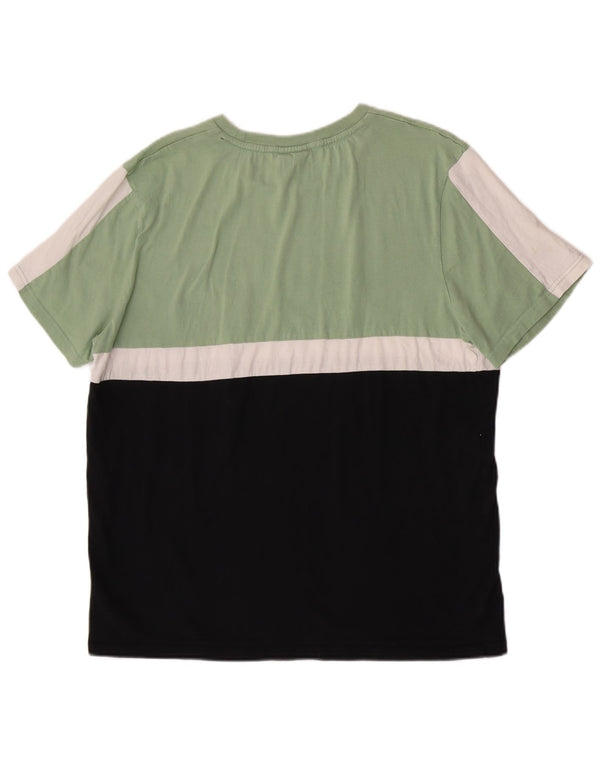 Maglietta grafica da donna Fila Top UK 18 XL Cotone color block verde