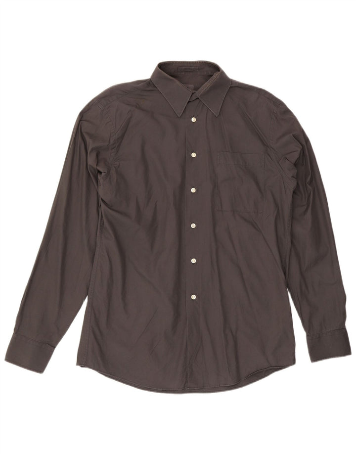Camicia da uomo Calvin Klein taglia 40 15 1/2 cotone grigio medio