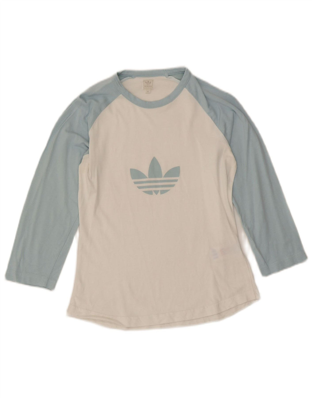 Adidas Maglietta grafica da donna manica 3/4 IT 44 Cotone color block bianco medio