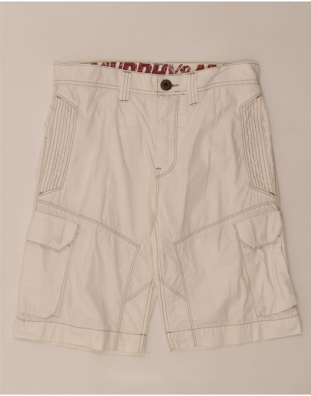 Pantaloncini cargo da uomo Murphy & Nye W30 bianco medio
