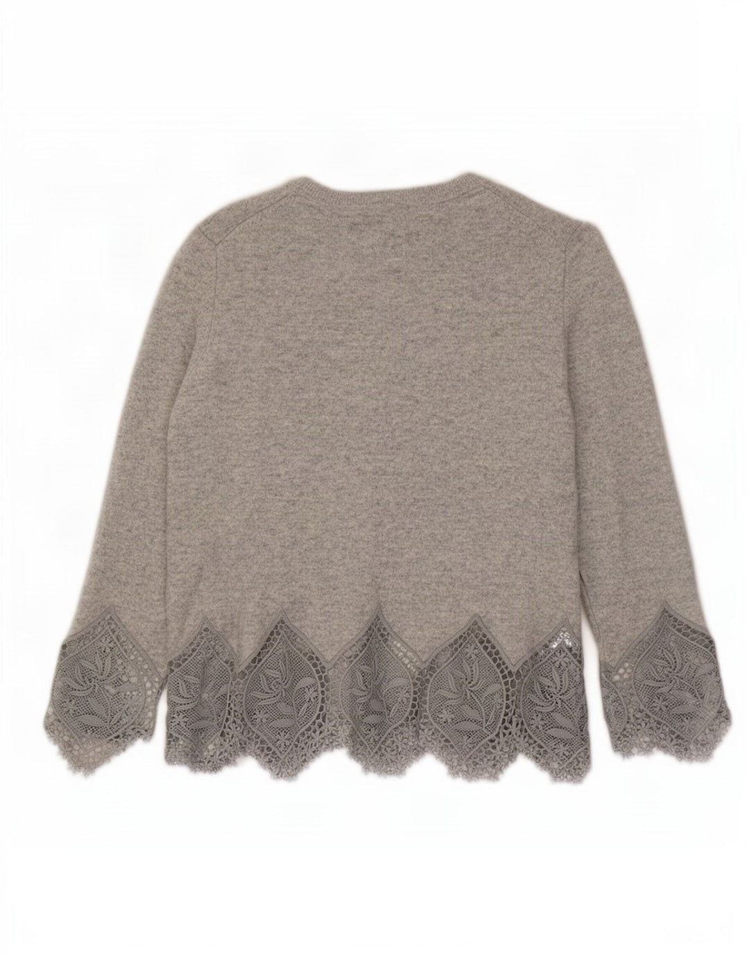 Maglione da donna con scollo a barca Ted Baker taglia 3 in lana grigio medio