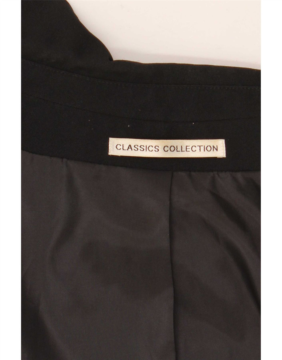 Giacca blazer vintage da donna con zip intera UK 16 grande nera
