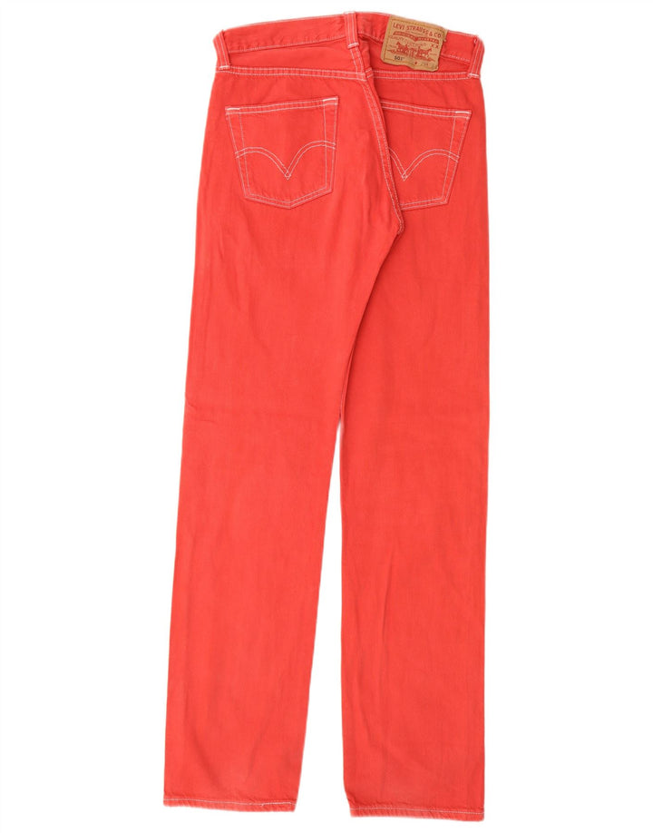 Jeans dritti Levi's 501 da donna W29 L32 in cotone rosso