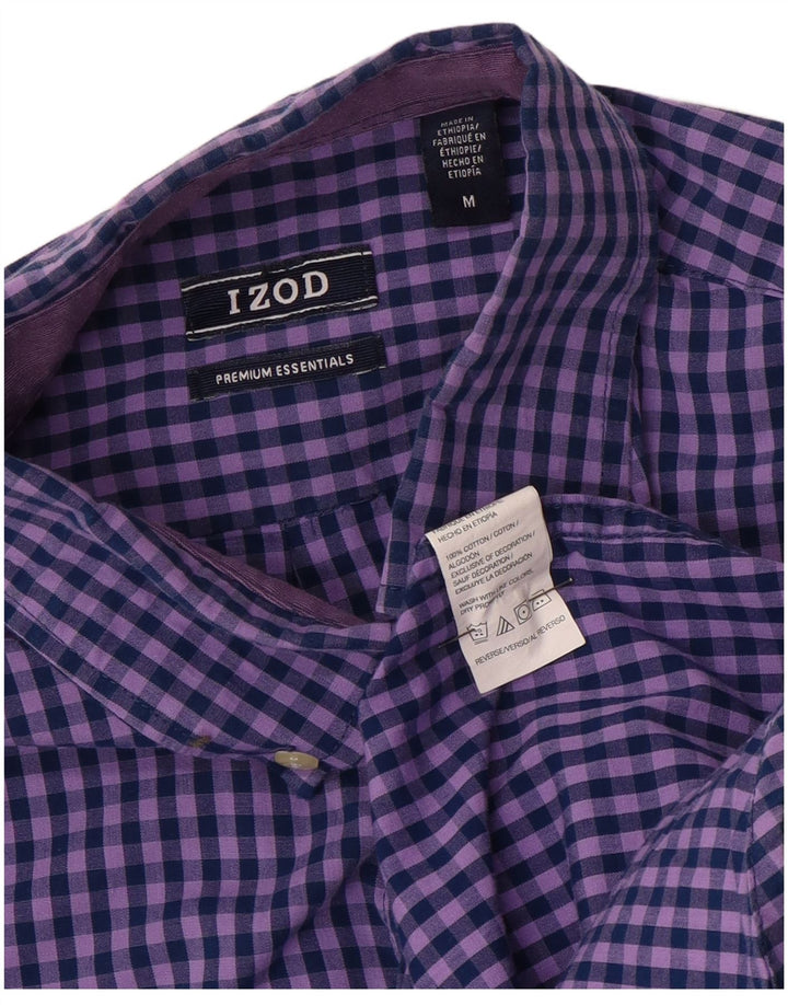 Camicia da uomo IZOD in cotone a quadretti viola medio