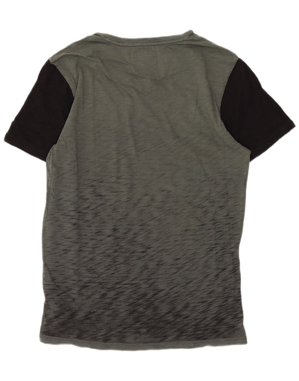 Guess T-shirt grafica da uomo Top Small in cotone color block verde