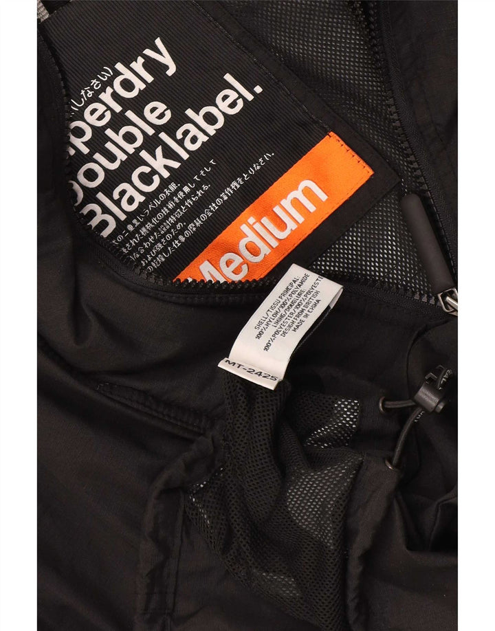 Giacca a vento grafica da uomo Superdry UK 38 nylon nero medio