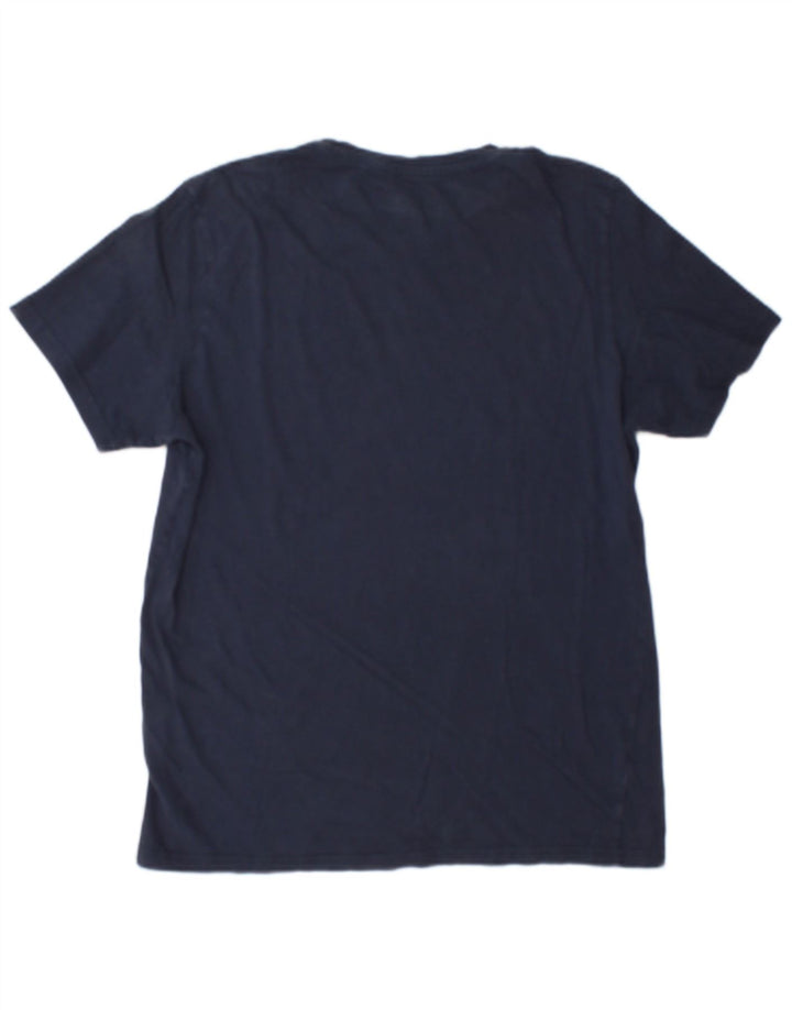 T-shirt grafica da uomo Jack & Jones Top in cotone blu navy medio