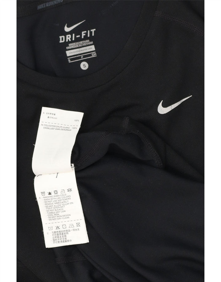T-shirt NIKE da uomo Dri Fit Top piccola in poliestere nero