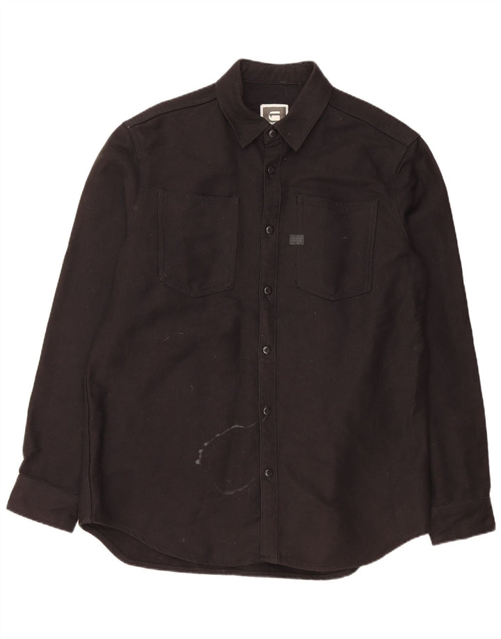 Camicia da uomo G-STAR grande in cotone nero