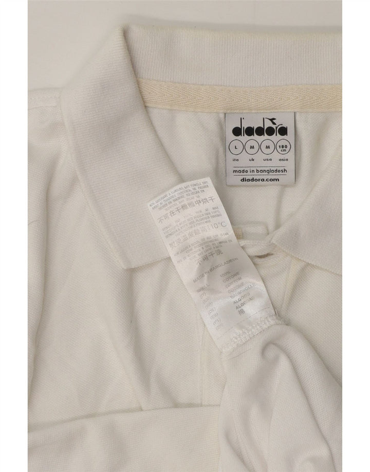 Polo Uomo Diadora Cotone Medio Bianco