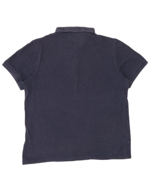 Polo da uomo Farah XL in cotone blu navy