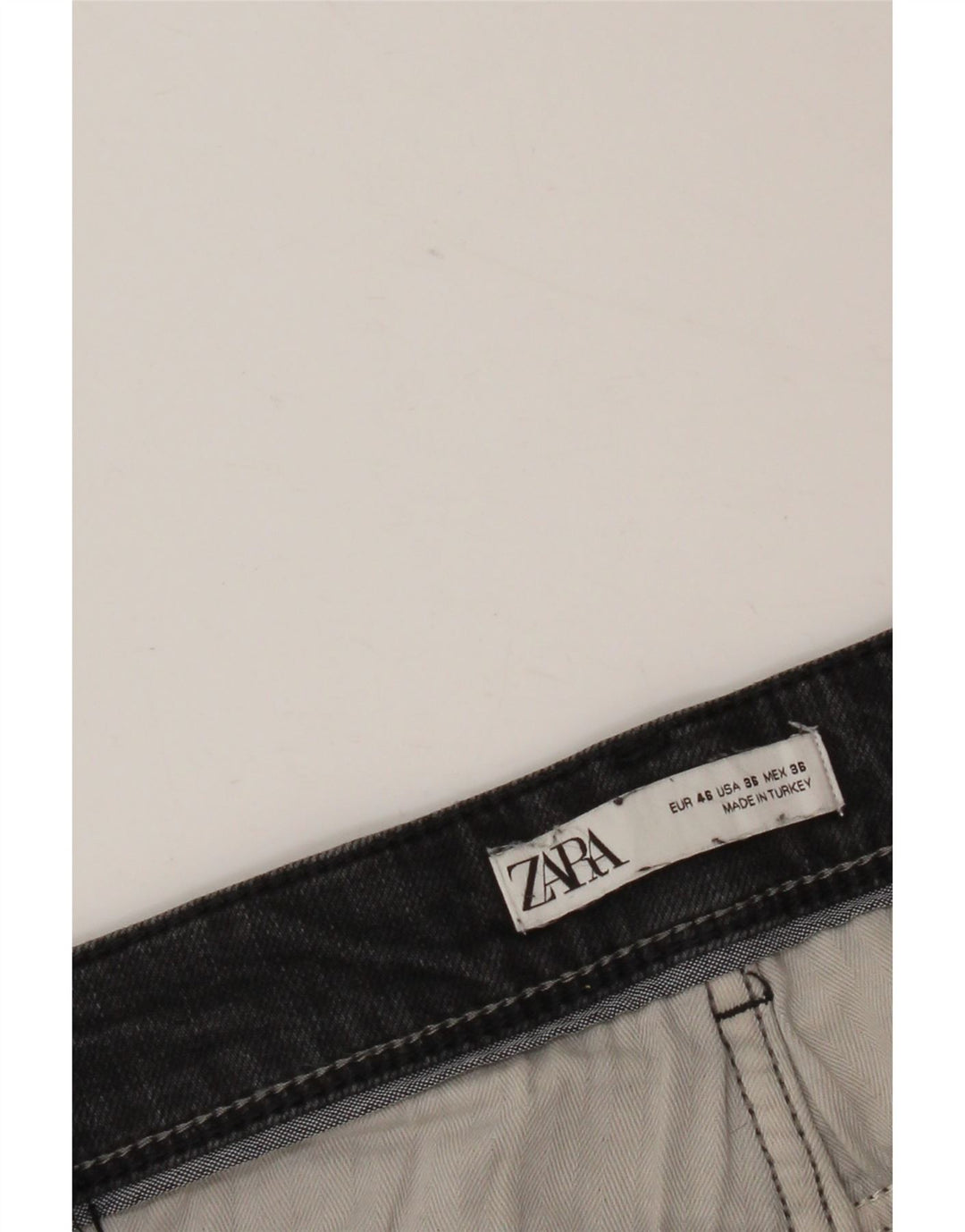 Jeans slim da uomo Zara EU 46 XL W36 L30 Nero