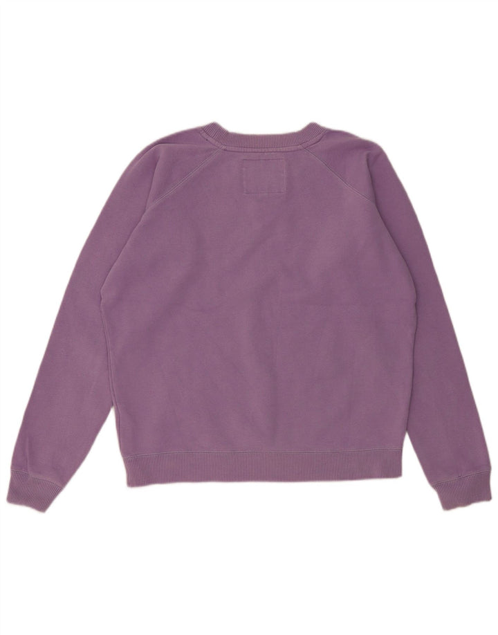 JACK WILLS Felpa oversize corta da donna Maglione UK 8 Piccolo Viola