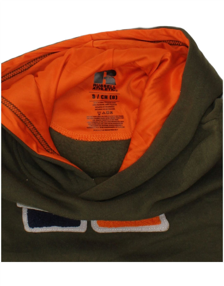 Maglione con cappuccio grafico per ragazzi Russell Athletic 7-8 anni piccolo in poliestere kaki
