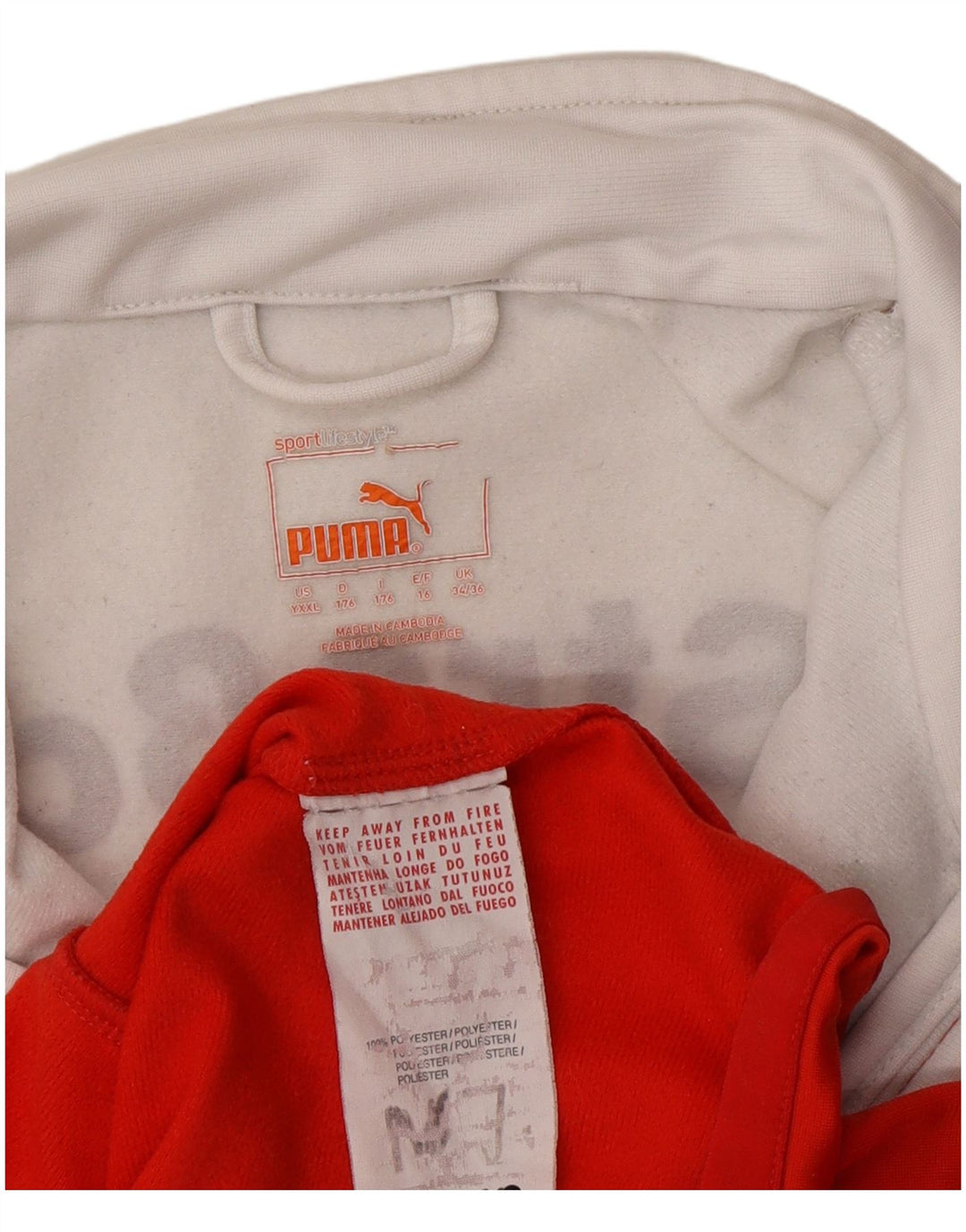 Giacca da tuta grafica da ragazzo Puma 15-16 anni Rosso Colourblock