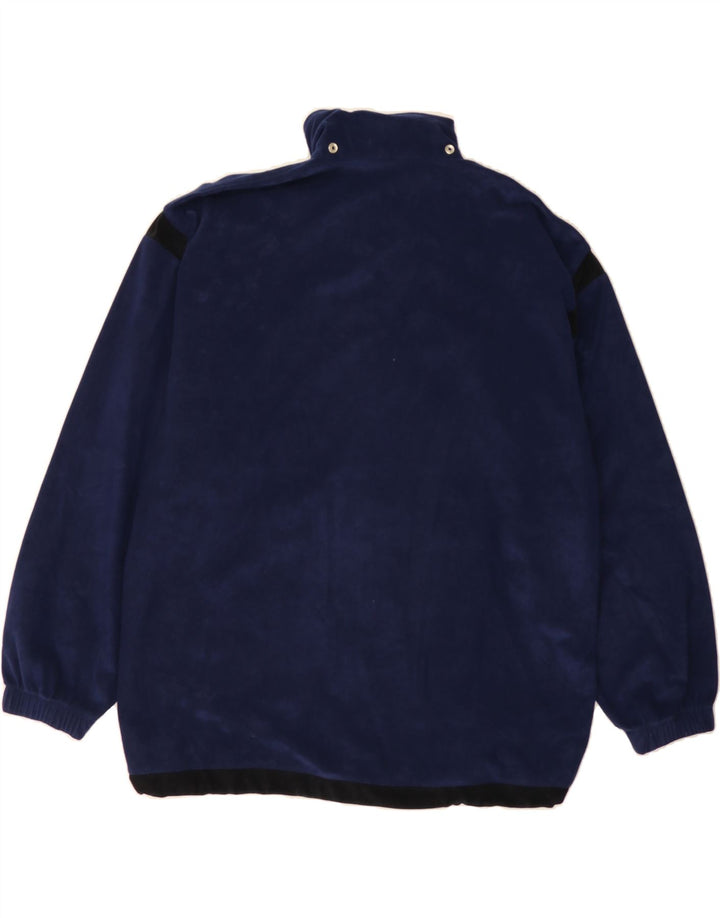 DIADORA Womens Oversized Tracksuit Top Jacket UK 14 Medium Navy Blue Vintage Diadora and Second-Hand Diadora from Messina Hembry 