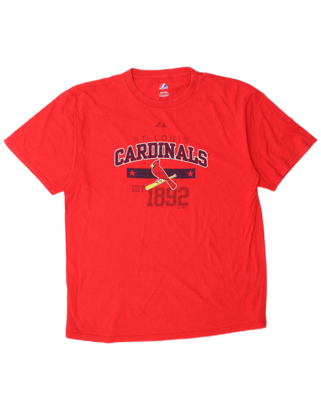 MAJESTIC T-shirt grafica da uomo St. Louis Cardinals Top grande in cotone rosso