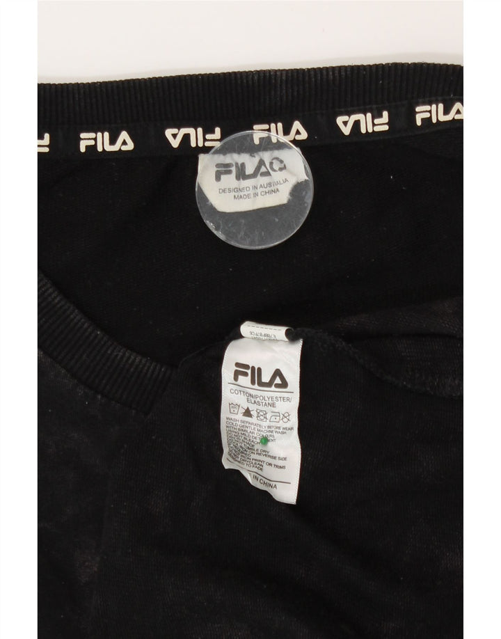 T-shirt da uomo Fila Top 2XL in cotone tie-dye nero
