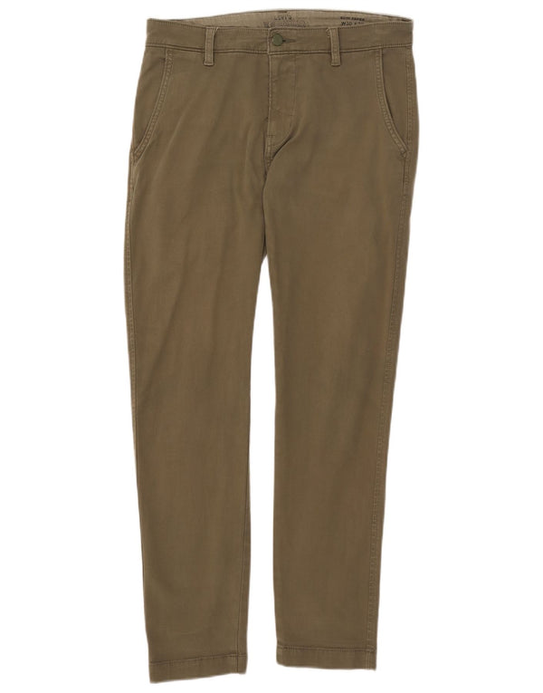 Pantaloni chino slim affusolati da uomo Levi's W30 L30 cotone kaki